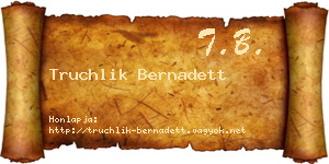 Truchlik Bernadett névjegykártya